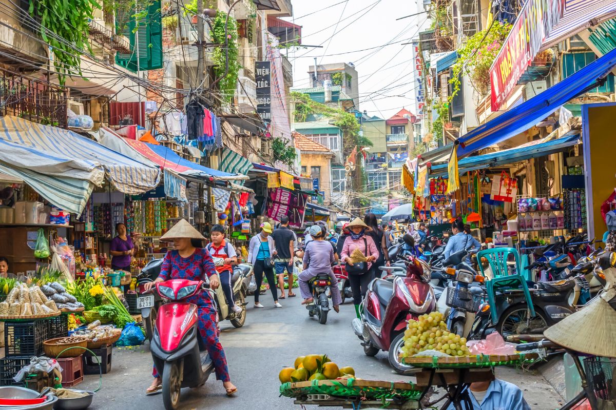 Hanoi Old Quarter in Vietnam