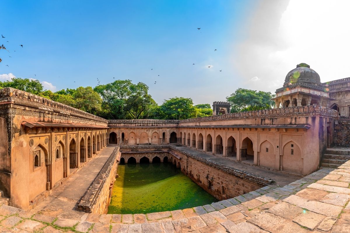 Rajon ki Baoli in Mehrauli Archaeological Park of Delhi