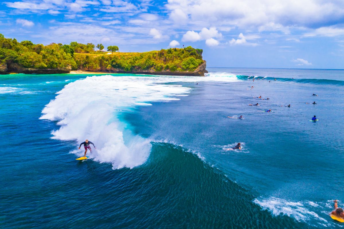 surfing in Bali