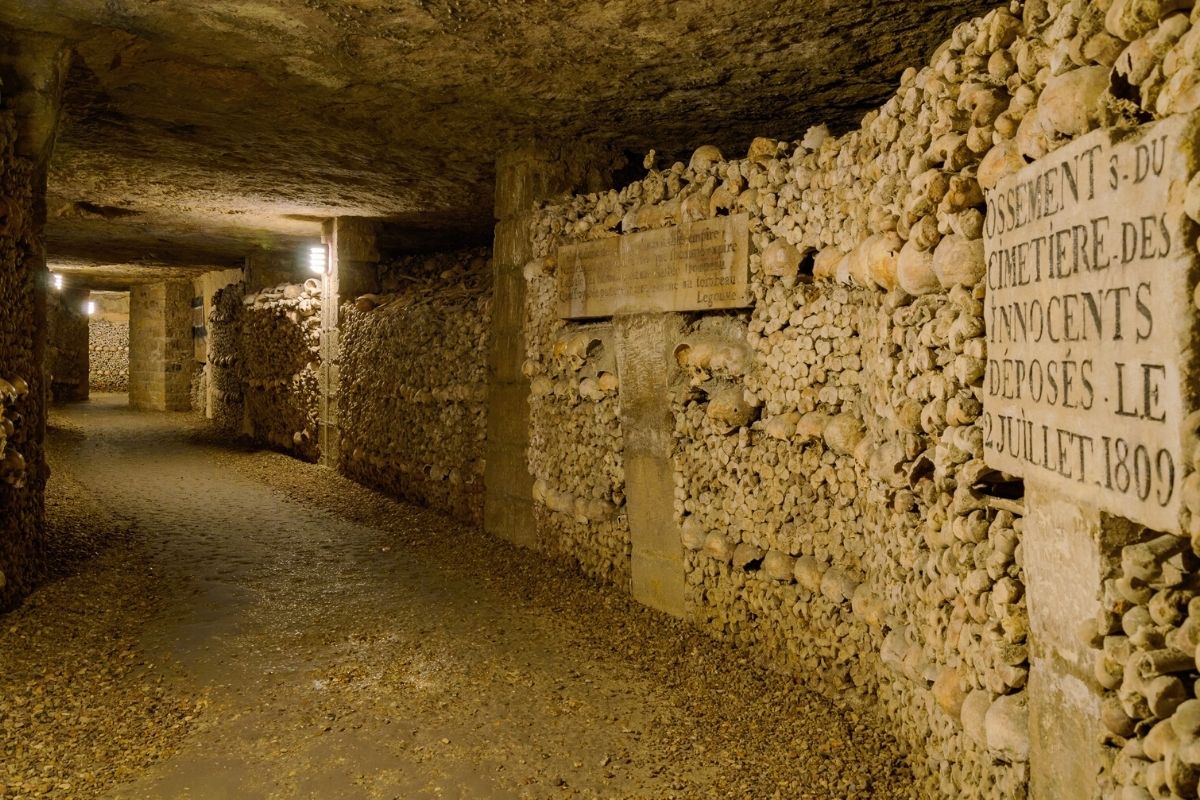 Catacombs of Paris in France