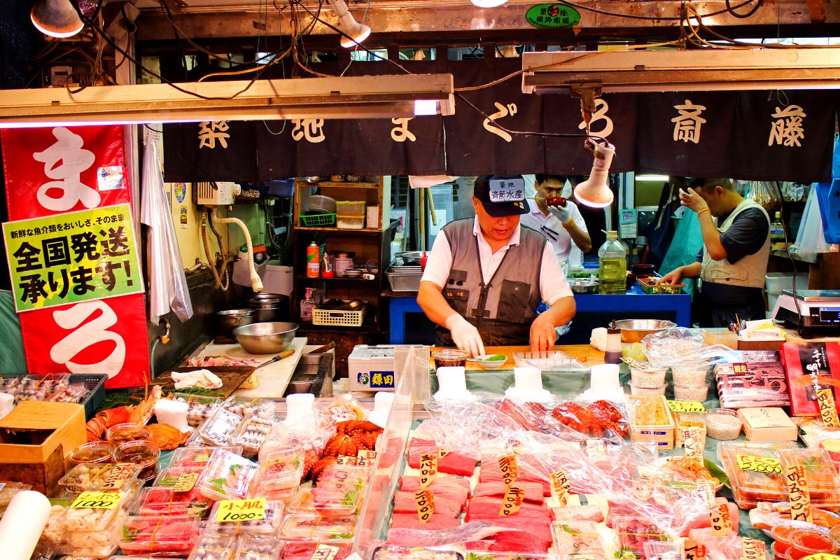 рыбные рынки японии