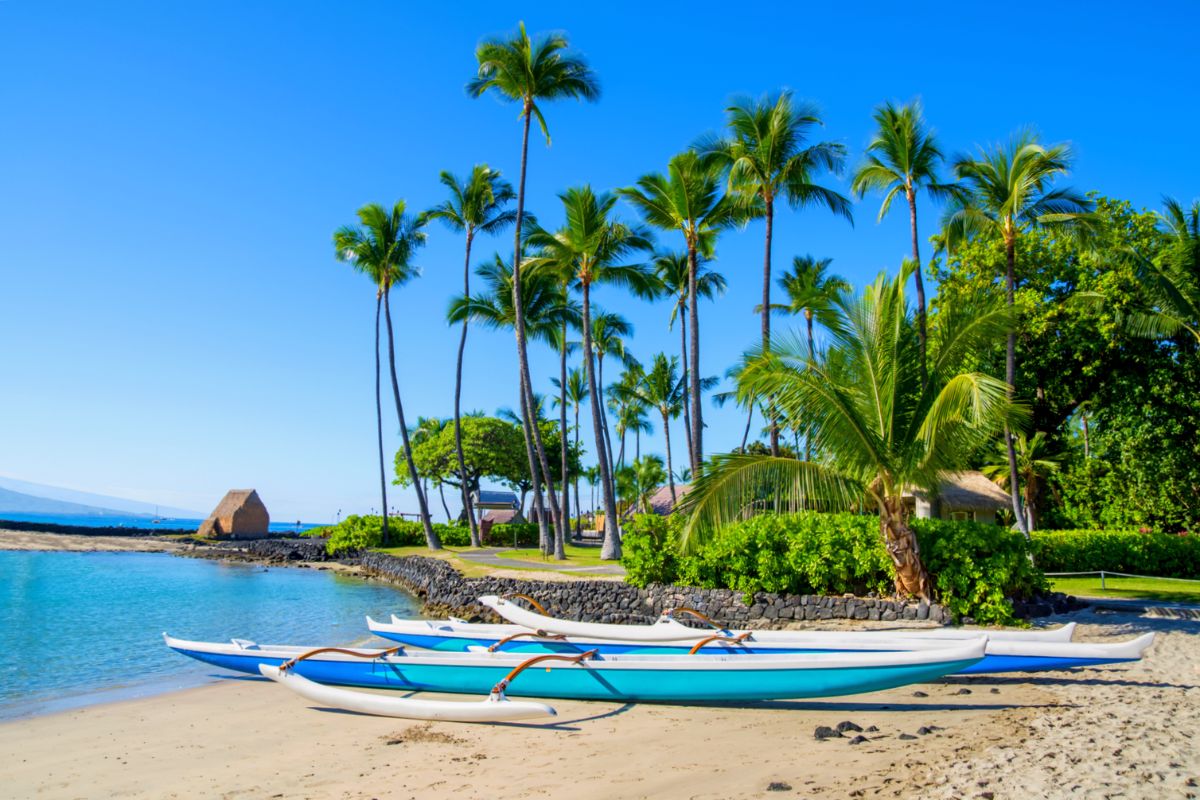 how to draw a hawaiian beach