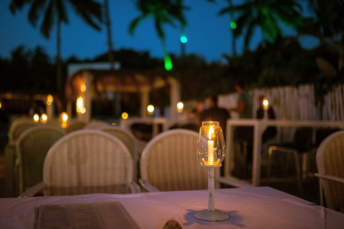Candle Light Dinner in Baga Beach, Goa