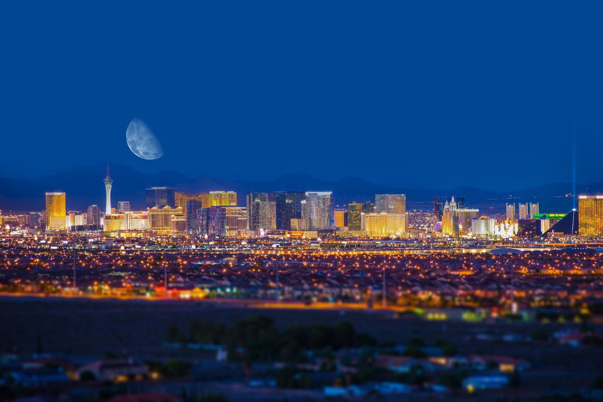 Nothing Beats The Nighttime View From The Top Of Nevada's Eiffel Tower