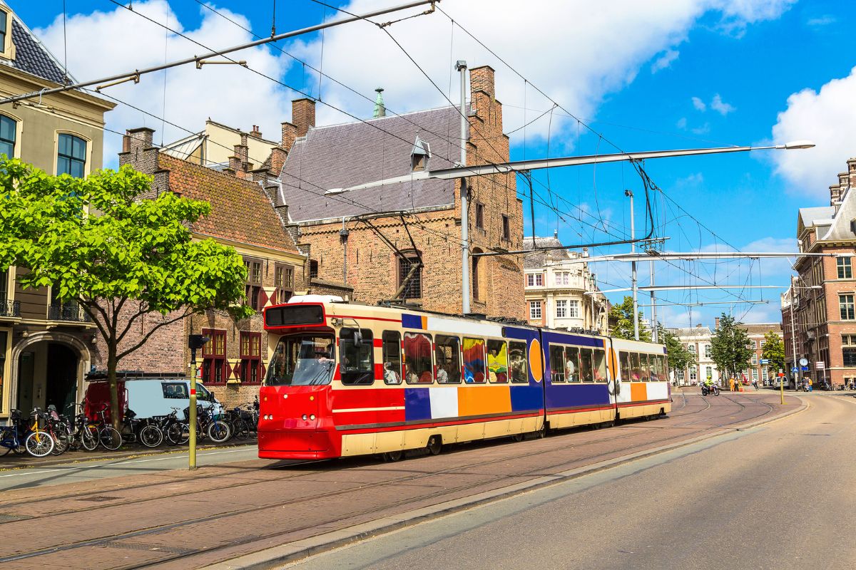 hop-on hop-off tram tour in The Hague