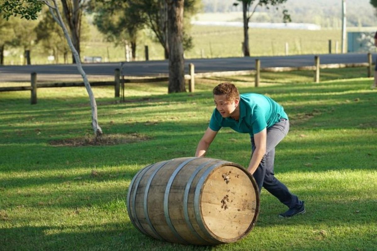 barrel rolling in Hunter Valley