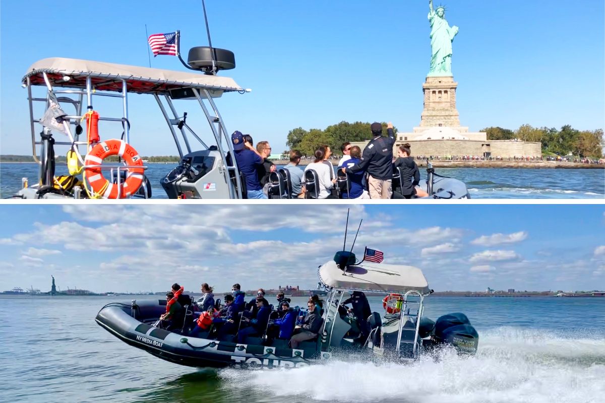Adventure boat ride by New York Media Boat