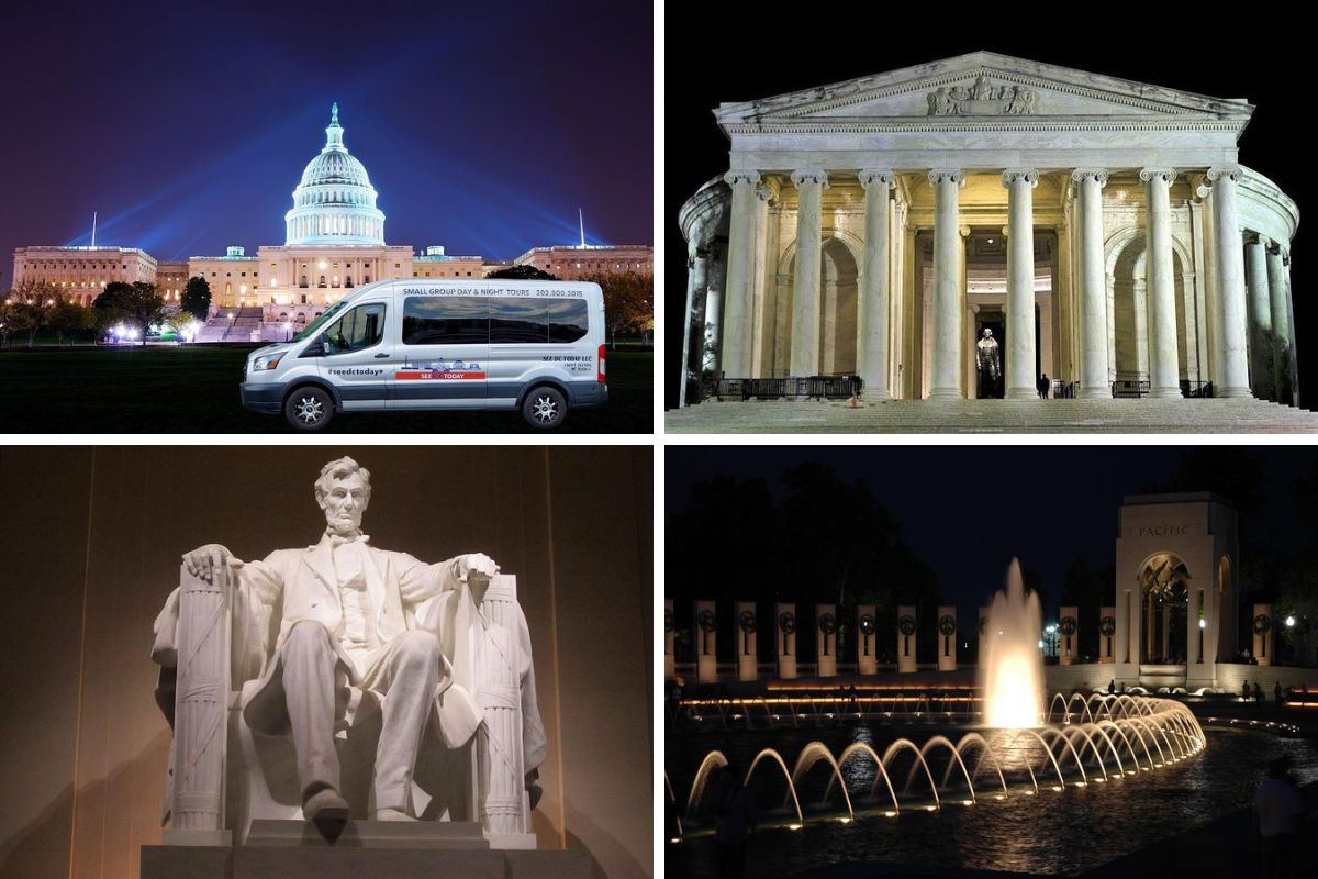 Small Group National Mall Night Tour with 10 Top Attractions