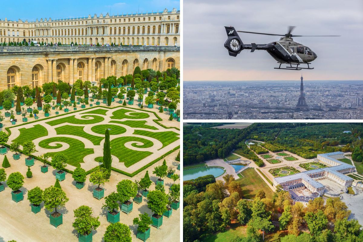 Helicopter Flight over Paris and the Château de Versailles