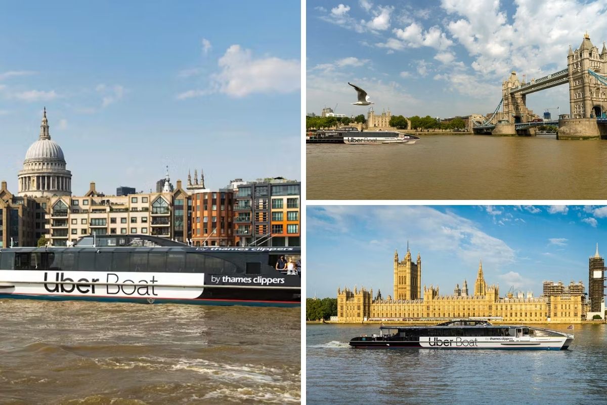 Hop-on hop-off Uber boat cruise by Thames Clippers