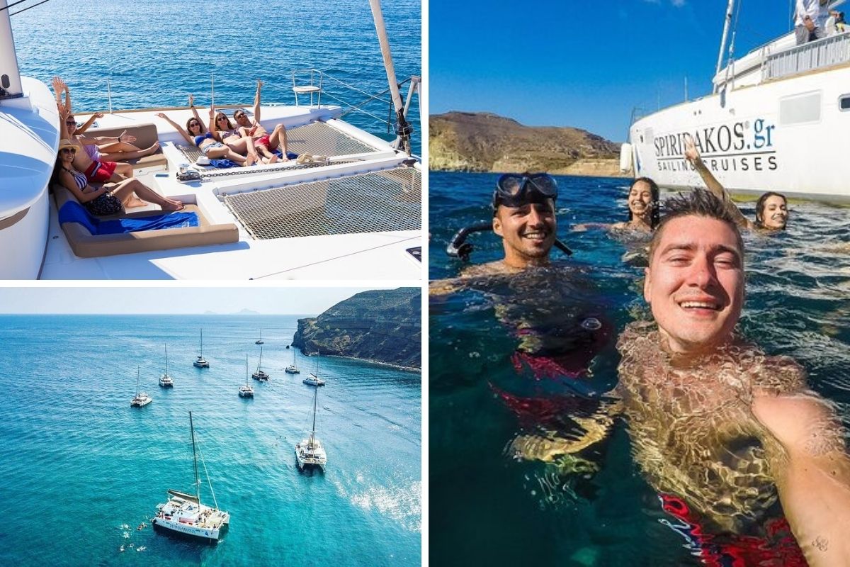 Santorini Classic Catamaran Cruise by Spiridakos Sailing Cruises