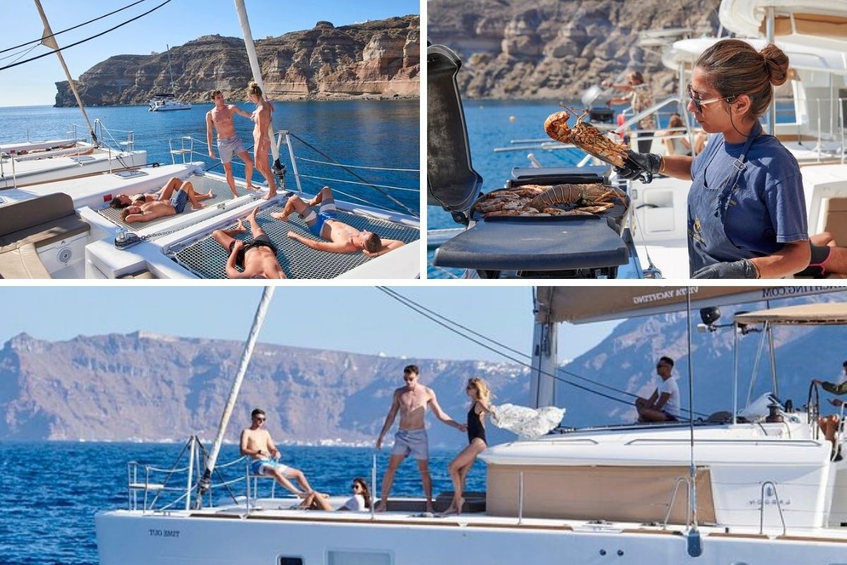 Santorini Platinum Catamaran Cruise by Vista Yachting