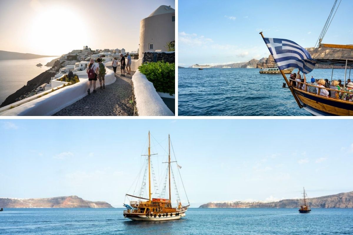 Volcanic Islands Cruise with Hot Springs Visit by NST Santorini Tours
