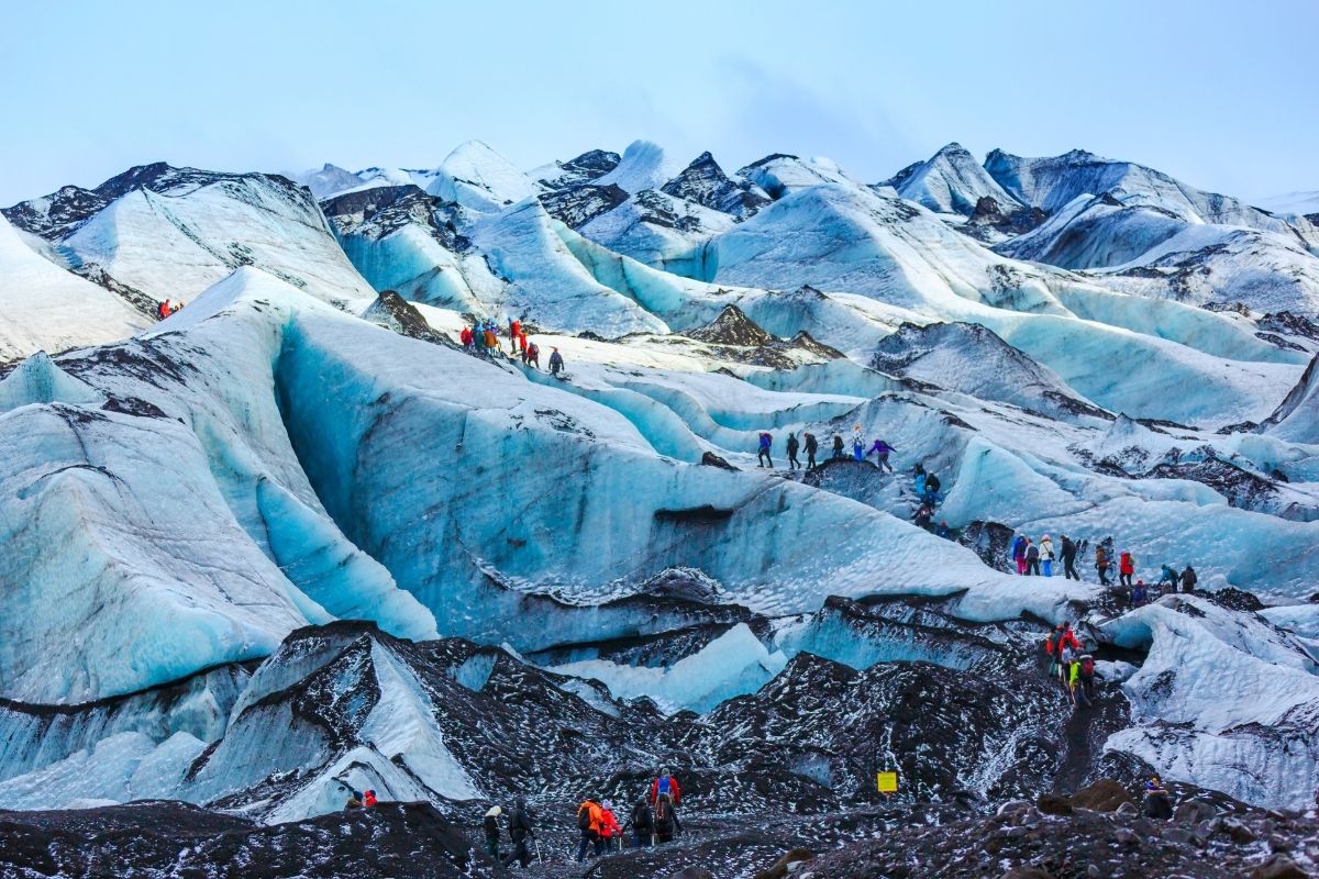 glacier hiking in Iceland