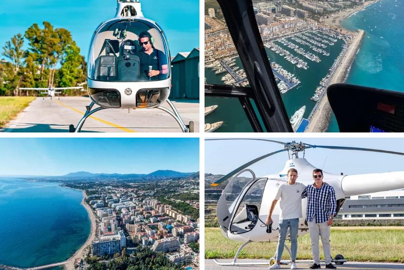 helicopter tours over Málaga