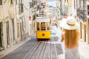 Tram 28 in Lisbon