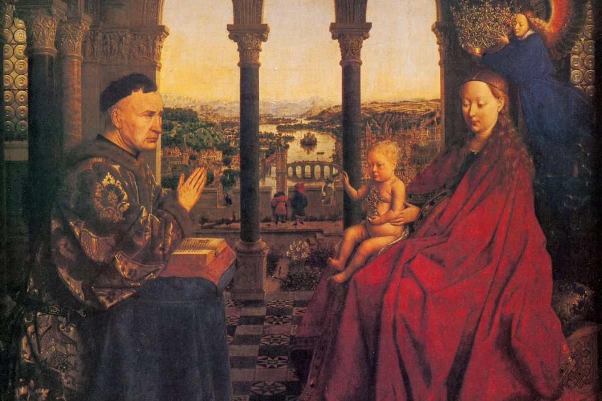 Jan van Eyck, Madonna With Chancellor Rolin